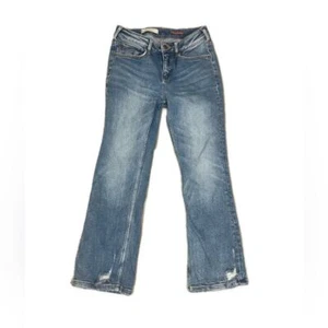 Pilcro Anthropologie Damen Bootcut Distressed Saum Denim Jeans - Größe 26 - Bild 1 von 9