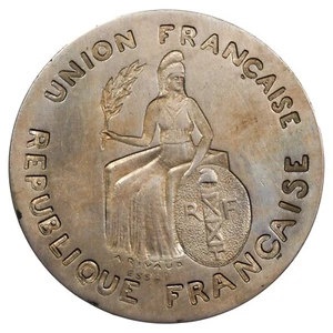 Nouvelle-Calédonie 1 franc 1948 ESSAI Union Française nickel-bronze KM.E3 Lec.25 - Picture 1 of 2