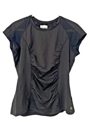 Lija Short Sleeve Black Activewear Top, Size L - Image 1 of 3