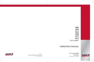 CASE IH 4206, 4208, 4212, 4406, 4408, 4412, 4416 MANUALE OPERATORE TESTATA MAIS - Foto 1 di 1