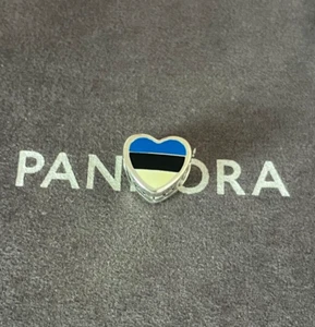 Pandora Estland Flagge Exclusive Charm Bead S925 Sterling Silber Schmuck mit Box - Bild 1 von 4