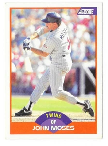 JOHN MOSES MINNESOTA TWINS #432 - Puntuación Casi Nuevo - Como Nuevo 1989 - Imagen 1 de 2