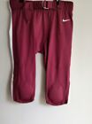 Nike Mach Speed Football Pants Tighs with Vent &amp; Knee Pads  Maroon/White Mediun