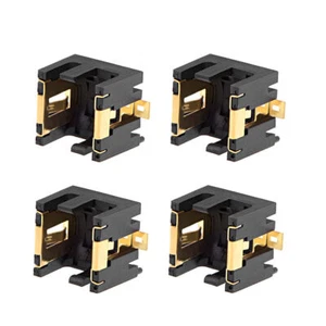 Portabatteria bottone moneta orizzontale 2 celle AG13/LR44 custodia contenitore nera SMD - Foto 1 di 4