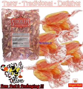 9g - 10kg Stockleys Sugar Free RHUBARB and CUSTARD Wrapped Pick & Mix Diabetic - Picture 1 of 1