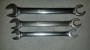Herramientas Snap-on 6pt 3 piezas extremo abierto/tuerca destellada llaves SAE RXS14, RXS16, RXS20 EE. UU. - Imagen 1 de 8