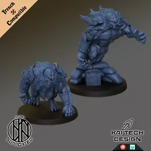 Sultanate Feral Beasts (2) | Trench Compatible | Kaitech Design | 32mm scale - Bild 1 von 2