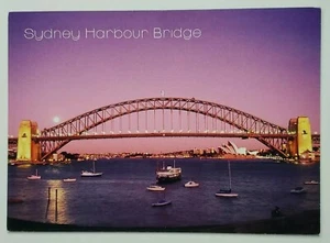 Postcard Sydney Harbour Bridge Australia Boats in Bay City Skyline A1 - Picture 1 of 3