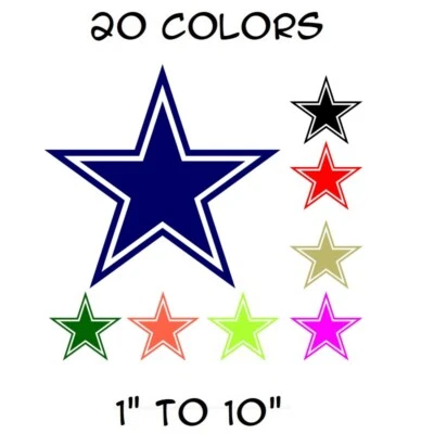 Dallas Cowboys Star Sticker Vinyl Decal Champions NFL Football Car Window Bumper - Image 1 of 4