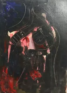 quadro olio composizione astratta anni 80 - Foto 1 di 12