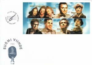 Music Singers Sheet Olavi Virta George Malsmsten Finland Mint FDC 1999 - Picture 1 of 1