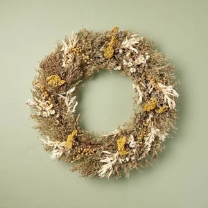 21" Preserved Spring Grass and Flower Wreath - Hearth & Hand with - Picture 1 of 4