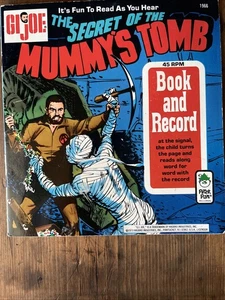 1973 G.I. JOE, SECRET OF THE MUMMY'S TOMB BOOK AND RECORD, PETER PAN- A13 - Picture 1 of 5