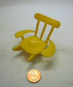 Vintage Hasbro Weebles Wobble 1974 YELLOW ROCKING CHAIR Mickey Mouse Club House - Picture 1 of 4