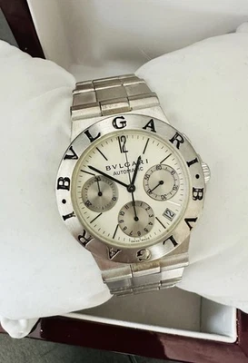 Rare Bvlgari Diagono CHW 35 G 18k White Gold 35mm Chronograph Automatic watch - Image 1 of 4