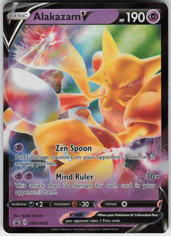 Foil Alakazam V SWSH083 SWSH: Sword & Shield Promo Cards Promo NM - Image 1 of 1