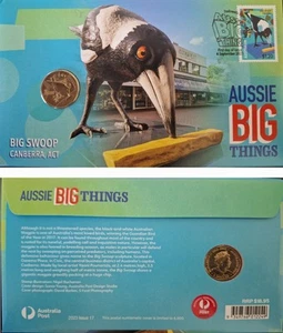 2023 Big Swoop Canberra, Act $1 Coin PNC/FDC $1.10 stamp Ltd to 6500 - Picture 1 of 2