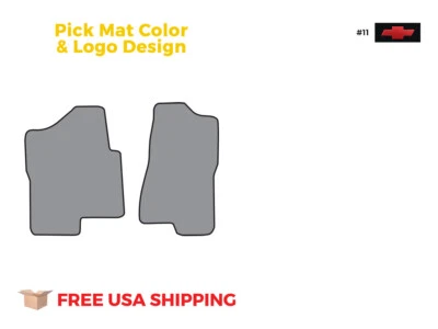 FITS 2007 Chevrolet Silverado 1500 Classic Reg Cab Floor Mat 2pc Cutpile — 第 1/4 张图片