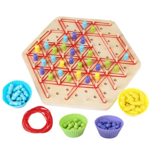 Chain Triangle Chess Game Triggle Wooden Strategy Game Educational Interactive - Picture 1 of 12