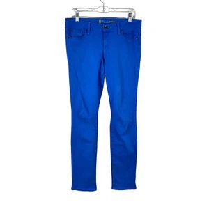 Anthropologie Level 99 Damengröße 31 royalblau Skinny Straight Denim Jeans - Bild 1 von 7