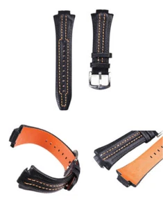 15x27mm Genuine Leather Watch Strap Band Fits For Seiko Sportura W/ Tool - Photo 1/7