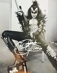 KISS Gene Simmons Signed Autographed 11x14 Photograph (Paul Stanely Ace Criss) - Picture 1 of 2