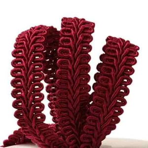Carrete de 10 yardas Gimp Braid Trim color vino 3/8" - Imagen 1 de 1