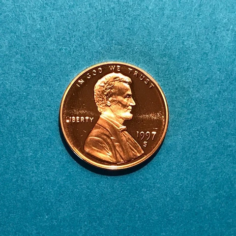 1997 S Proof Lincoln Cent   FREE SHIP Cover