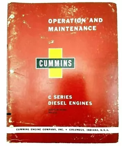 Cummins Manual Diesel Engines Bulletin 1960 Operation Maintenance C Series Vtg - Picture 1 of 10