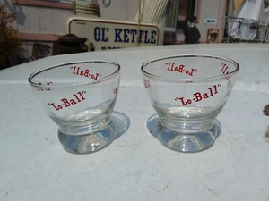 2 Vintage "Lo-Ball" Cocktail Liquor Glasses Barware Decor Collectible Distillery - Picture 1 of 3