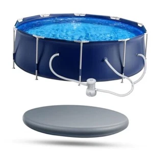Round Framed Swimming Pool Above Ground Pool Sturdy Steel Frame Pool 10' X 30" - Picture 1 of 7