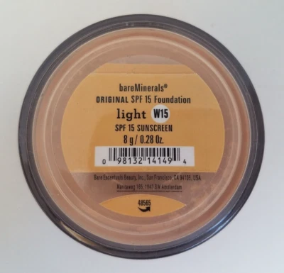 Bareminerals Original Loose Powder Foundation SPF 15 LIGHT W15 0.28oz 8g - Image 1 of 2