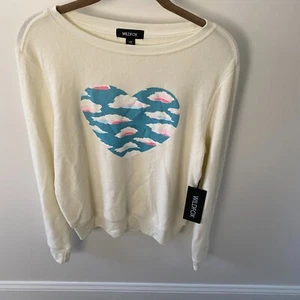 NWT Wildfox Light Hearted Salt Women’s Sweatshirt Size XS Style# VV613143 SALT - Picture 1 of 8