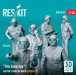 Reskit RSF48-0087 1:48 Un día ocupado portador tripulación en cubierta escena 1 6 piezas impreso en 3D - Imagen 1 de 1