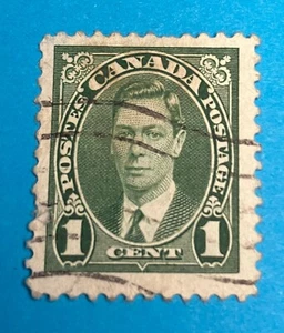 CANADA KGVI 1CENT used green STAMP - Picture 1 of 2