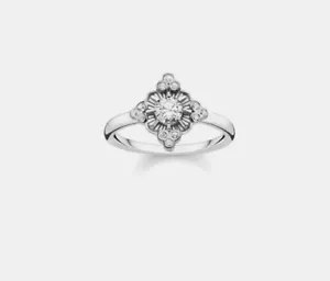Thomas Sabo Sterling Silver Size M1/2 White Royalty Ring TR2221-643-14 - Picture 1 of 8