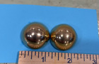 Polished half round domed 1" Classic Gold Tone clip on earrings