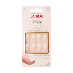 KISS Salon Acrylic French Nude Natural Nails, Medium Length, Ultra-Smooth - Picture 1 of 11