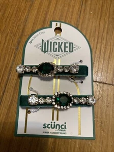 Scunci by Conair WICKED Elphaba Green 2pcs Salon Clips NWT - Picture 1 of 1