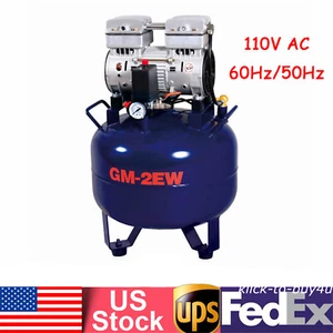 110 V 850 W Tragbarer Dental Medizinischer Luftkompressor Ölfreier Tank Geräuschlos Neu - Bild 1 von 8