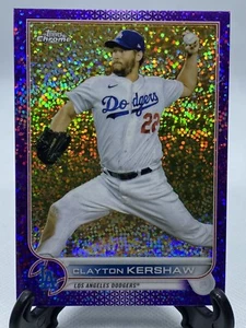 2022 Topps Chrome - Purple Speckle Refractor #183 Clayton Kershaw/299 Dodgers - Imagen 1 de 3