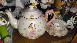 Shanghai Disney Mini And Chip @ Dale Teapot And Cup Saucer New With Tags Rare!  - Picture 1 of 8