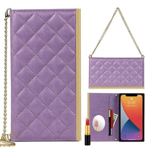 Leather Flip Card Wallet Crossbody Strap Phone Case for iPhone 13 Pro Max 11 12 - Photo 1 sur 22