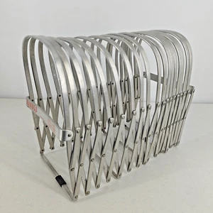 Portadocumenti espandibile vintage Evans Specialty Co RACK RIVISTE alluminio 17 SLOT - Foto 1 di 12