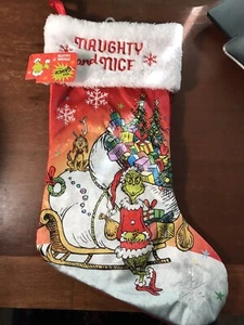 Dr. Seuss Cómo el Grinch Robó Navidad Travieso Bonito Medias Nuevo/con Etiquetas RUZ - Imagen 1 de 5