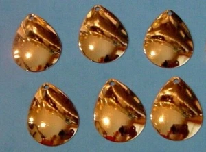 Lot of 6 Worth Mfg. No. 5 Copper Colorado Smooth Spinnerbait Blades #5 - Picture 1 of 3