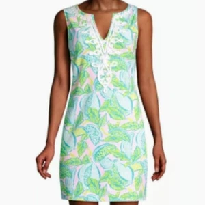 LILLY PULITZER Harper Etuikleid ärmellos gerade Passform Spitzenbesatz Damen Größe S - Bild 1 von 7