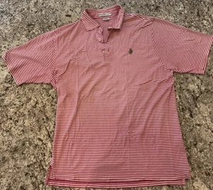 Martin Polo Shirt Mens Large Pima Cotton Multicolor Striped Golf Sports - Picture 1 of 7