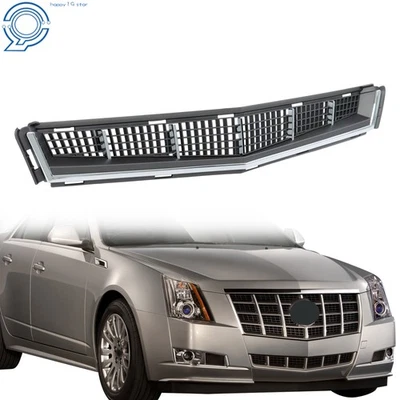 Parachoques rejilla inferior malla cuadrada gris plástico cromado para Cadillac CTS 2008-2011 Foto 1 de 4