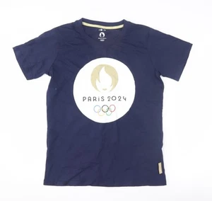 Camiseta Olímpica Paris 2024 Unisex Algodón Azul - M - Imagen 1 de 12